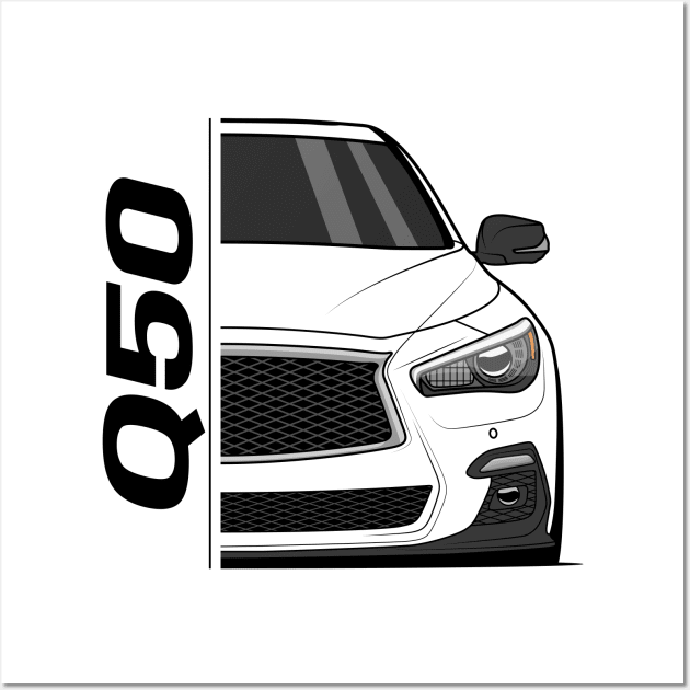 Front Q50 Sedan JDM Wall Art by GoldenTuners